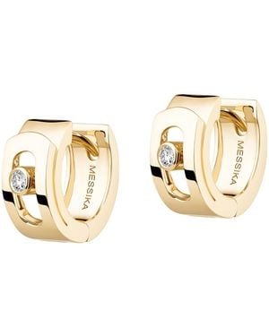 Messika Move Noa And Diamond Hoop Earrings - Metallic