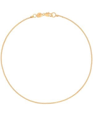 Astrid & Miyu Plated Box Chain Anklet - Metallic