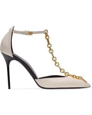 Balmain Leather Sync Heeled Mules 95 - Multicolor