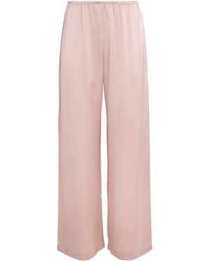 Leset Barb Wide-Leg Lounge Pants - Pink
