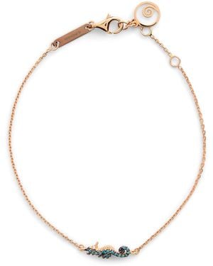 BeeGoddess And Diamond Seahorse Bracelet - Metallic