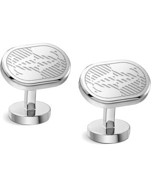 Cartier Sterling Double C De Cufflinks - White