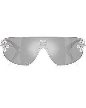 Dolce & Gabbana Metal Dg2333B Rectangle Sunglasses - Gray