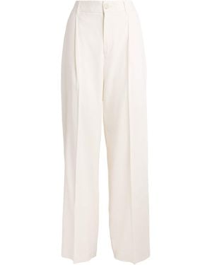 PAIGE Westin Pleated Wide-Leg Trousers - White