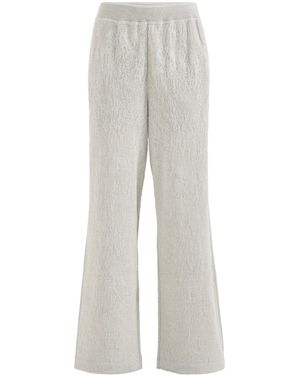 Brunello Cucinelli Lace Flowers Jersey Track Trousers - Grey