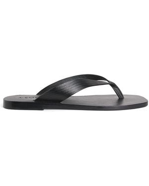 A.Emery Leather Kinto Flip Flops - Black