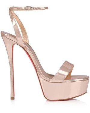 Christian Louboutin Loubi Queen Alta Patent Leather Sandals 150 - Pink