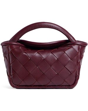 Bottega Veneta Leather Candy Cobble Top-Handle Bag - Purple