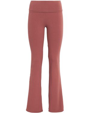 Skims Cotton Jersey Foldover Trousers - Red