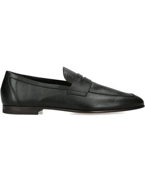Tod's Leather Mocassino Loafers - Black