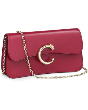 Cartier Mini Leather Panthère De Cross-Body Bag - Red