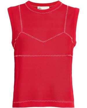 Tory Burch Stitch Top - Red