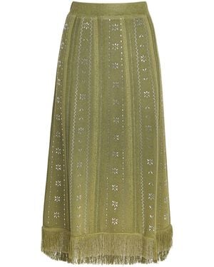 Maje Embellished Midi Skirt - Green