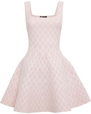 Maje Jacquard-Knit Mini Dress - Pink