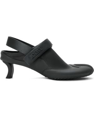 Loewe Leather Dive Slingback Mules 45 - Black