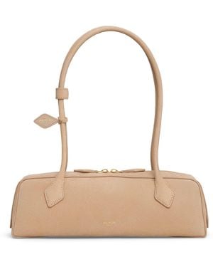 Alaïa Medium Leather Le Teckel Shoulder Bag - Natural
