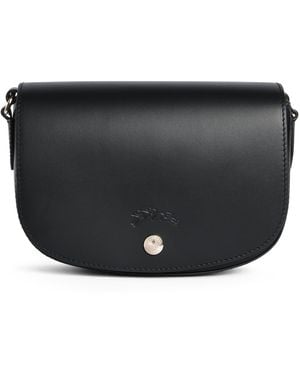 Longchamp Small Leather Épure Cross-Body Bag - Black