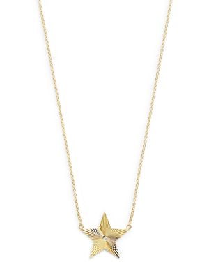 Jennifer Meyer Large And Diamond 70S Star Necklace - Metallic