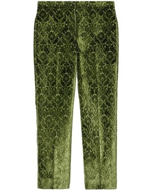 Burberry Baroque Velvet Tailored Pants - Green