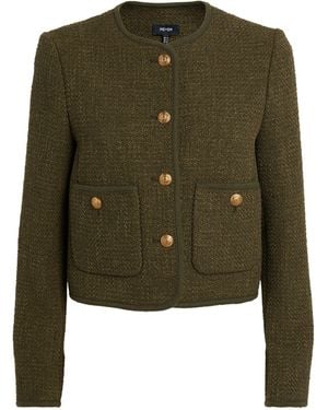 ME+EM Me+em Bouclé Cropped Jacket - Green