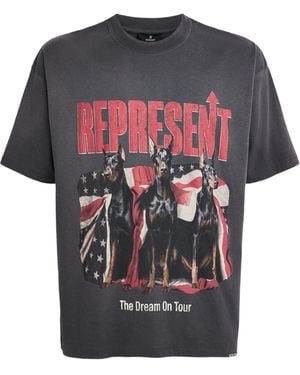 Represent Cotton Doberman Oversized T-Shirt - Black
