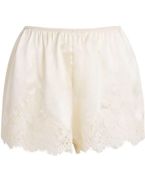 Doen Silk-Lace Iona Shorts - White