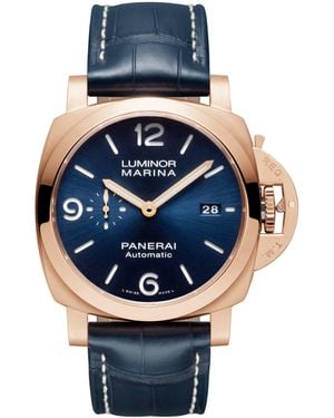 Panerai Goldtech Luminor Marina Watch - Blue