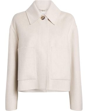 JOSEPH Wool-Silk Cropped Kalaa Jacket - White