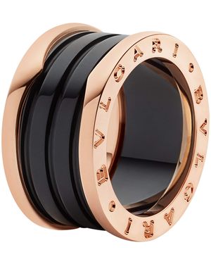 BVLGARI And Blcak Ceramic B.Zero1 Four-Band Ring - Black