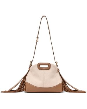 Maje Small Canvas Miss M Shoulder Bag - Natural