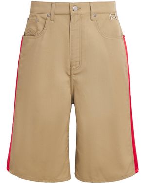 Rhude X Harrods Cotton Wide-Leg Shorts - Natural