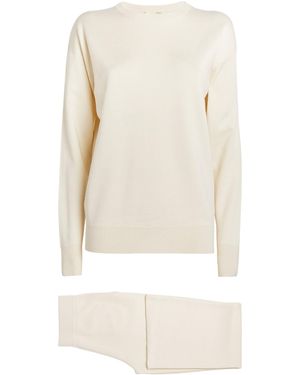 Olivia Von Halle Silk-Blend Carmel Tracksuit - White