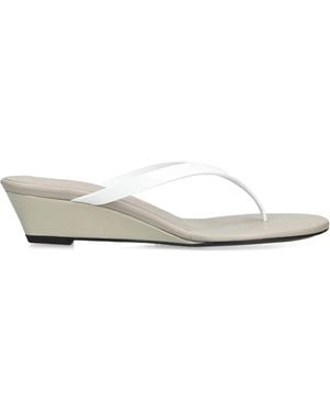 Christopher Esber Leather Scala Wedge Sandals 45 - White