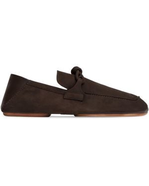 Bottega Veneta Nubuck Leather Daddy Loafers - Brown