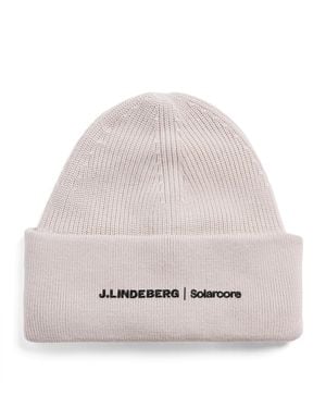 J.Lindeberg Merino Wool Solarcore Beanie - Natural