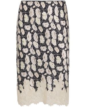 Doen Silk Elowette Midi Skirt - White