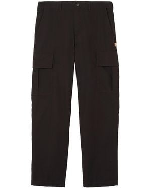 Burberry Cotton Cargo Trousers - Black