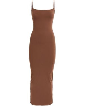 Skims Fits Everybody Slip Maxi Dress - Brown