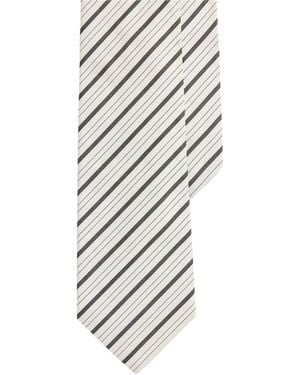 Ralph Lauren Cotton Stripe Tie - White