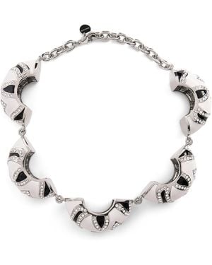 Jacquemus Enamelled Zebra Necklace - Metallic