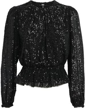 PAIGE Sequinned Vilma Blouse - Black