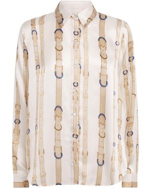 L'Agence Silk Tyler Shirt - Natural