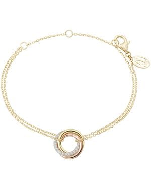 Cartier Mixed And Diamond Trinity Chain Bracelet - Metallic