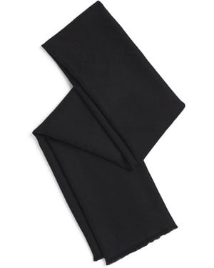 Harrods Wool Geometric Jacquard Scarf - Black