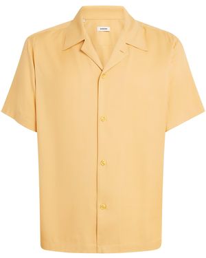 Sandro Linen Short-Sleeve Shirt - Yellow