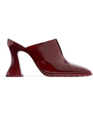 Bottega Veneta Leather Cha-Cha Heeled Mules 100 - Purple