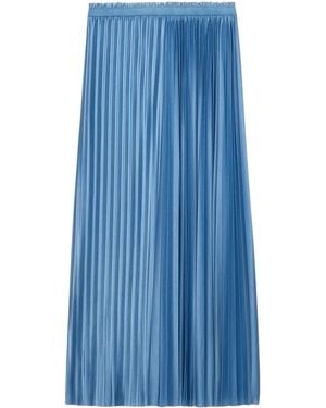 MAX&Co. Jersey Pleated Maxi Skirt - Blue