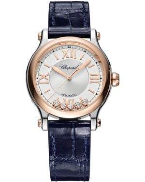 Chopard Stainless Steel And Diamond Happy Sport Automatic Watch - Blue