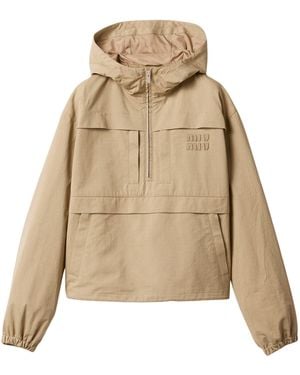 Miu Miu Ripstop Jacket - Natural