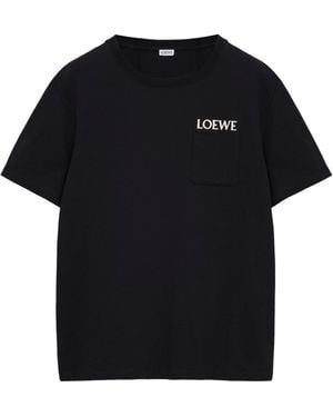 Loewe Cotton Relaxed Anagram T-Shirt - Black